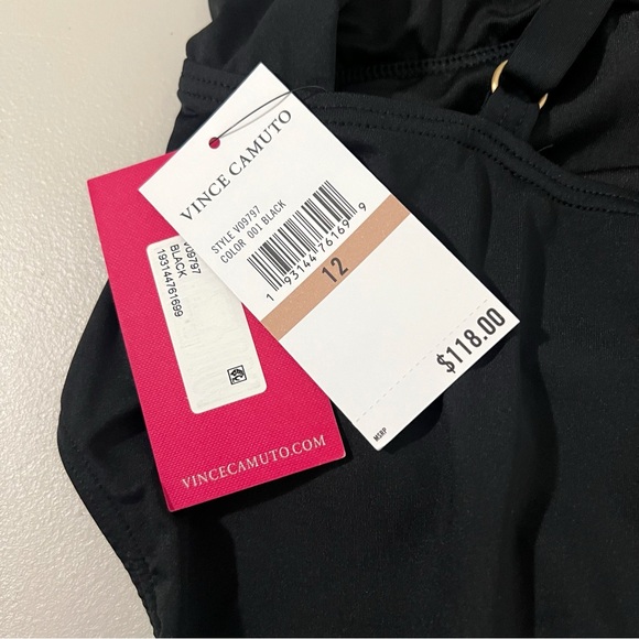 Vince Camuto Black Convertible One Piece Swimsuit Size 12 - Picture 7 of 8